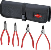 Knipex 9K 00 19 54 US 90° Circlip Snap-Ring Pliers Set in Pouch (4 Piece)