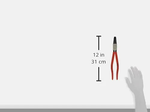 "KNIPEX Tools - Circlip Pliers, Internal, 90 Degree Angled, Forged Tip, 3 11/32""-5 1/2"" Bore Dia. (4421J41)", 12.00
