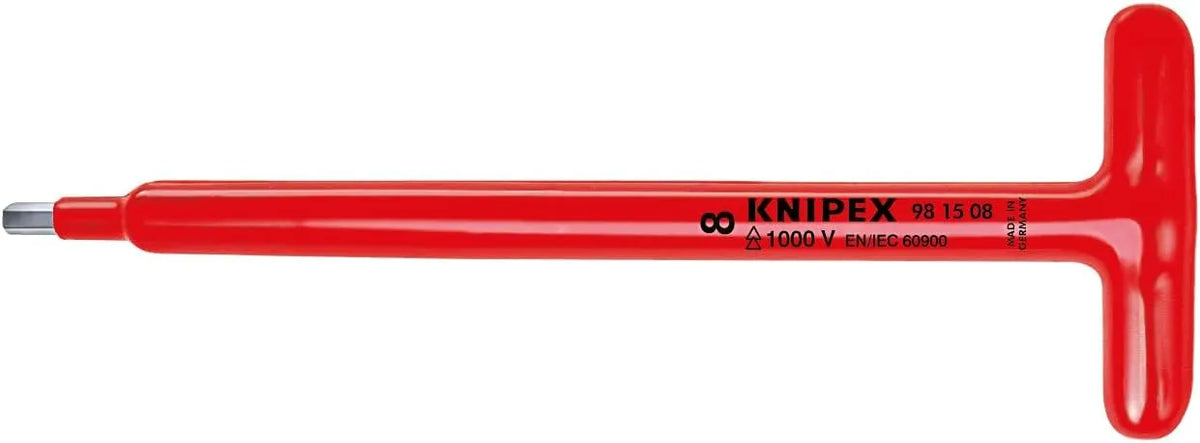 KNIPEX 98 15 08 1,000V Insulated T Handle Hex Driver