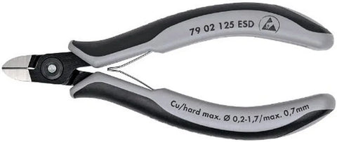KNIPEX Tools 79 02 125 ESD Precision Electronics Diagonal Cutters, 5-Inch