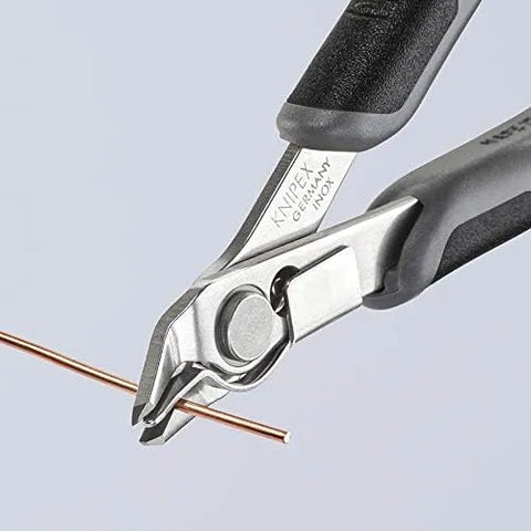 KNIPEX - 78 13 125 ESD Tools - Electronics Super-Knips, INOX Steel, ESD (7813125ESD), 5-Inch with Lead Catcher