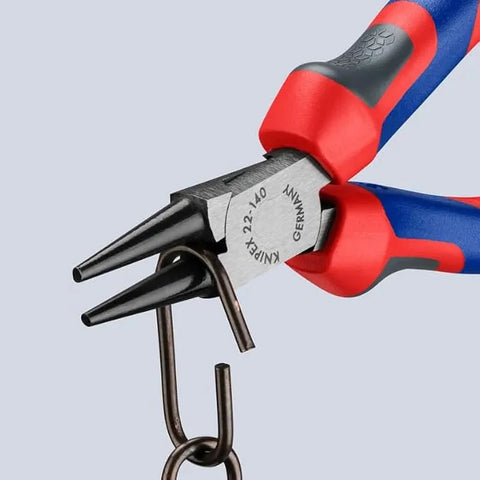 KNIPEX 22 02 140 Round Nose Pliers, Comfort Grip Handles 5.5-Inch