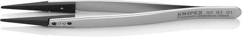 KNIPEX Tools 92 81 01 Premium Stainless Steel Gripping Tweezers-Replaceable Tips, 5-1/4"