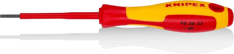 KNIPEX Tools 98 20 25 3/32-Inch Slotted Screwdriver, 3-Inch Insulated