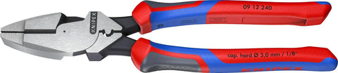 KNIPEX Tools 09 12 240 9.5-Inch Ultra-High Leverage Lineman's Pliers with Fish Tape Puller and Crimper