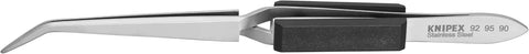 Cross Over Tweezers, Bent, Serrated, 6-1/4