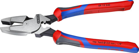 KNIPEX 09 12 240 SBA High Leverage Lineman New England with Tape Puller and Crimper