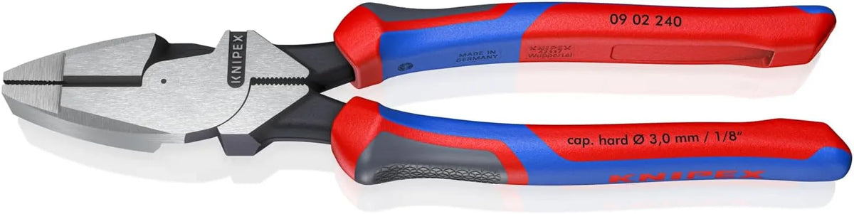 KNIPEX Tools - High Leverage Lineman's, New England Head, Multi-Component (0902240SBA), 9 inches