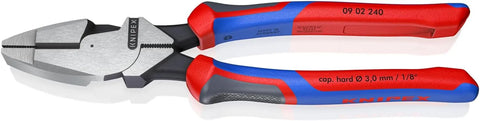 KNIPEX Tools - High Leverage Lineman's, New England Head, Multi-Component (0902240SBA), 9 inches