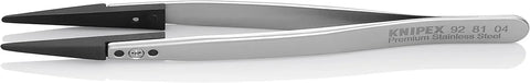 KNIPEX Tools 92 81 04 Premium Stainless Steel Gripping Tweezers-Replaceable Tips, 5-1/4"