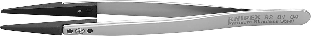 KNIPEX Tools 92 81 04 Premium Stainless Steel Gripping Tweezers-Replaceable Tips, 5-1/4"