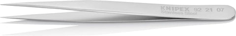KNIPEX Tools 92 21 07 Stainless Steel Gripping Tweezers-Needle Point Tips, 4-1/2"