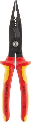 KNIPEX - 13 88 8 US Knipex Tools LP - 13888US Electrical Installation Pliers Red/Yellow