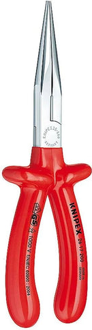 KNIPEX Tools - Long Nose Pliers With Cutter, 1000V Insulated (2618200SBA),Yellow