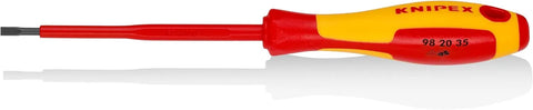 KNIPEX Tools 98 20 35 1/8-Inch Slotted Screwdriver, 4-Inch Insulated