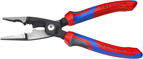 KNIPEX 13 82 8, 6 in 1 Electrical Installation Pliers with Comfort Grip Handles