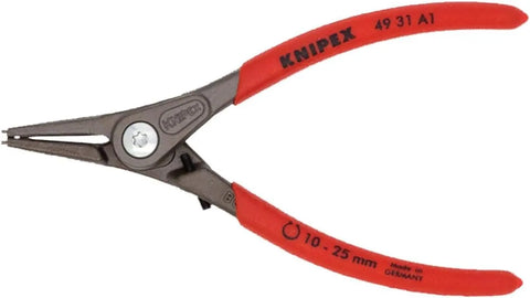 KNIPEX Tools 49 31 A1 Precision Circlip Snap-Ring Pliers with Limiter, External Straight