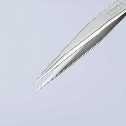 KNIPEX Tools 92 21 05 Premium Stainless Steel Gripping Tweezers-Needle-Point Tips, 2-3/4"