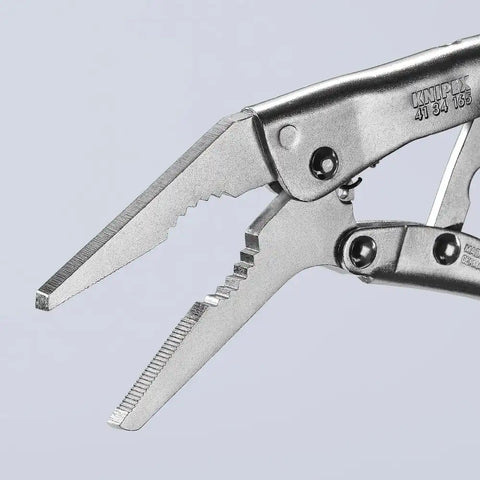 KNIPEX - 41 34 165 Knipex Tools LP - 4134165 6-1/4" Grip Pliers w/Long, Narrow Jaw, Nickel Plated