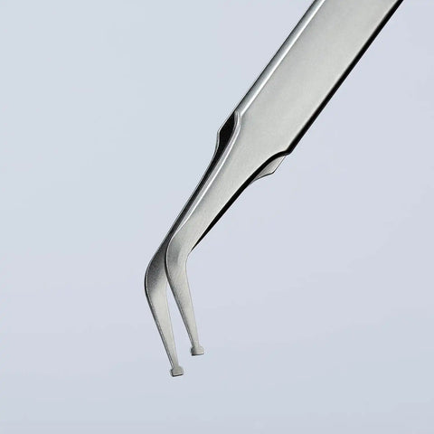 KNIPEX Tools 92 01 01 Premium Stainless Steel Positioning Tweezers-45°Angled-SMD, 4-1/2"