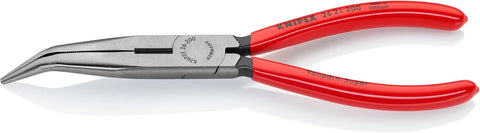 KNIPEX Tools - Long Nose Pliers With Cutter, 40 Degree Angled (2621200), 8 inches