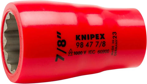 KNIPEX 98 47 7/8 1/2 7/8 1,000V Insulated Hex Socket
