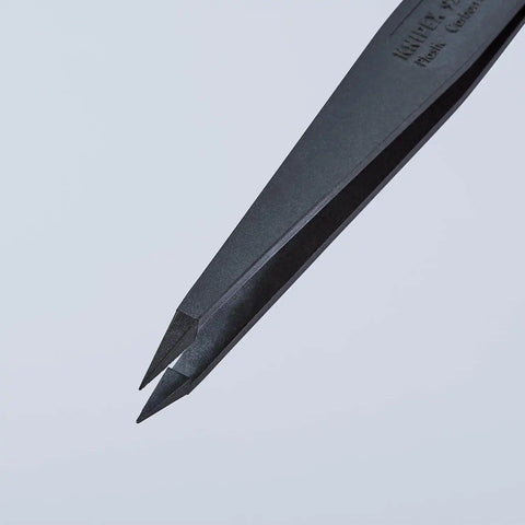 KNIPEX Tools 92 09 02 ESD Plastic Gripping Tweezers-Needle-Point Tips-ESD, 4-1/2"