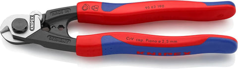 Knipex Tools 95 62 190 Wire Rope Cutters, 7 1/4-Inch, Comfort Grip