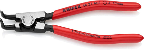 KNIPEX Tools - Circlip Pliers, External, 90 Degree Angled, Forged Tip, 1/8"-25/64" Shaft Dia. (4621A01), 5.00, Black