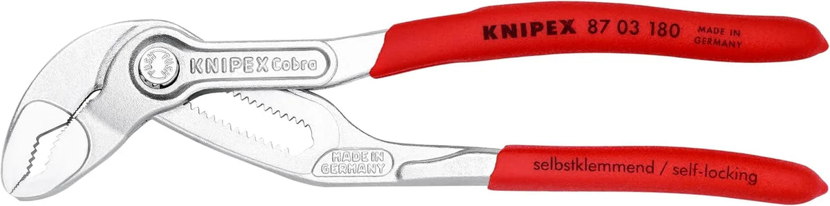 KNIPEX - 87 03 180 Tools - Cobra Water Pump Pliers, Chrome (8703180)