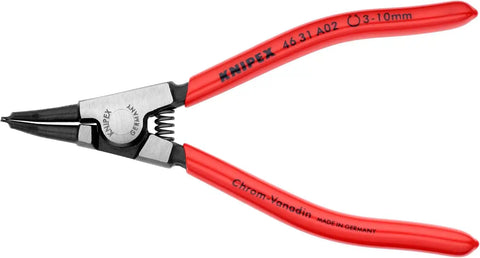 KNIPEX Tools - 4 Piece External Circlip Set, 45 Degree (9K001902US), Red