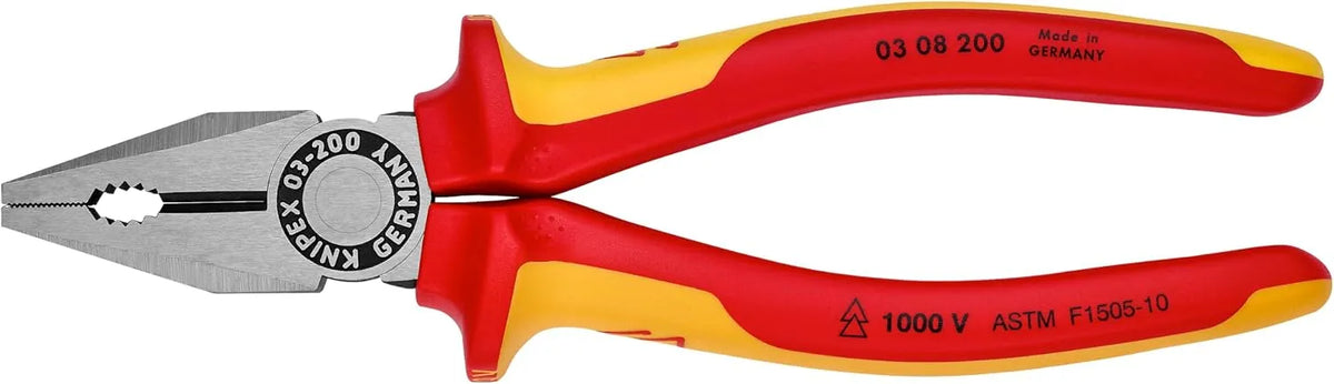 KNIPEX - 03 08 200 SBA Tools - Combination Pliers, 1000V Insulated (0308200SBA)