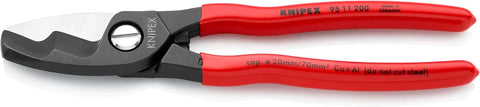 KNIPEX Tools - Cable Shears, Twin Cutting Edge (9511200), 8 inches