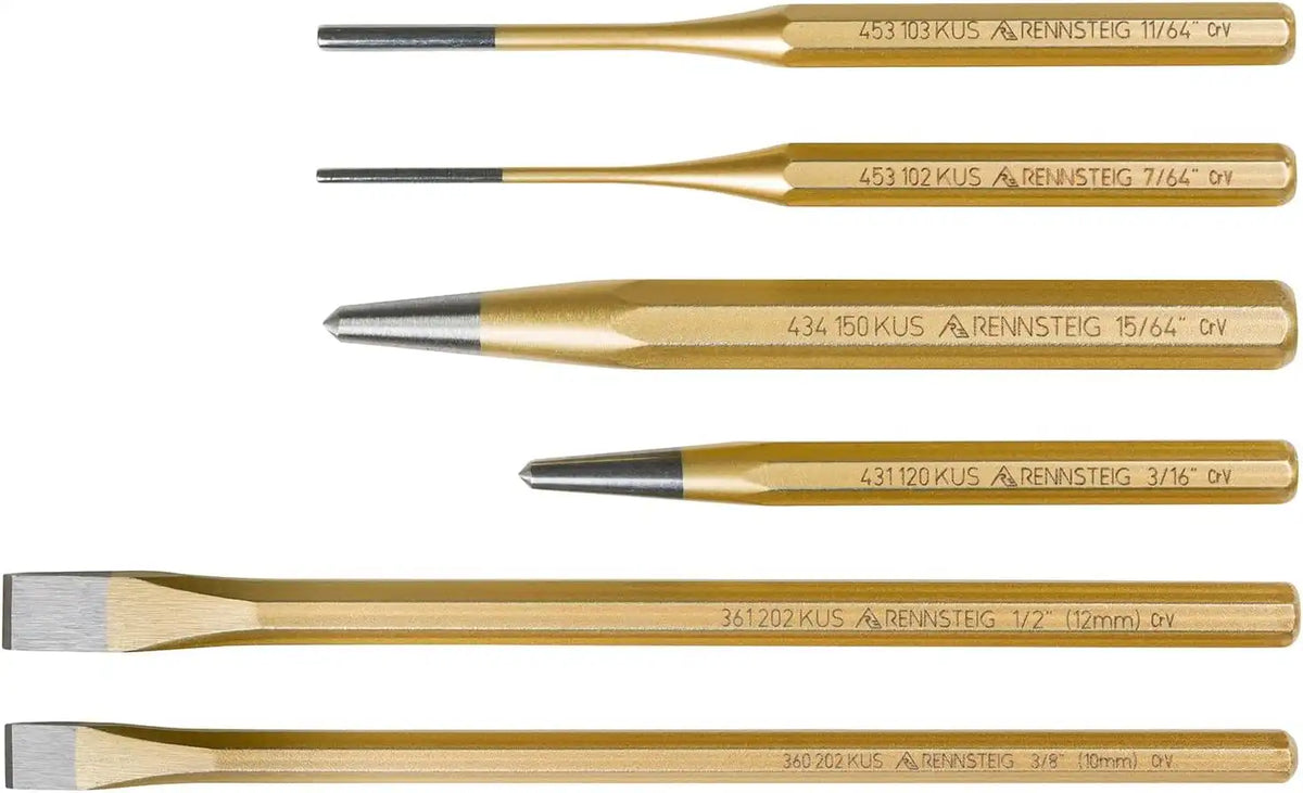 Rennsteig 9R 400 006 6 Pc Punch and Chisel Set