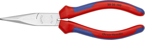 Knipex 3025190 Long Nose Pliers with Half Round Tips and Comfort Grip, 7.5 Inch