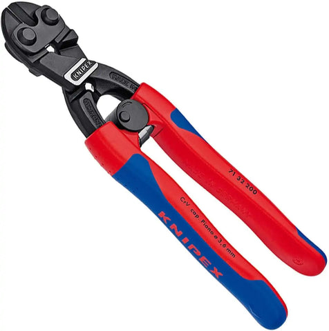 KNIPEX 71 32 200 High Leverage CoBolt Cutter with Notch and Spring, Comfort Grip Handles