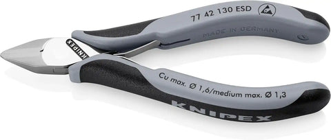 KNIPEX Tools 77 42 130 ESD Electronics Diagonal Cutters, ESD Handles, 5-1/4"