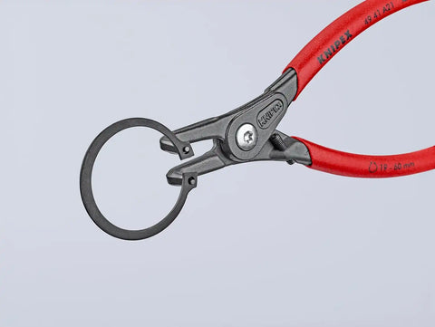 KNIPEX Tools 49 41 A21 Precision Circlip Snap-Ring Pliers with Limiter, External 90-Degree Angle