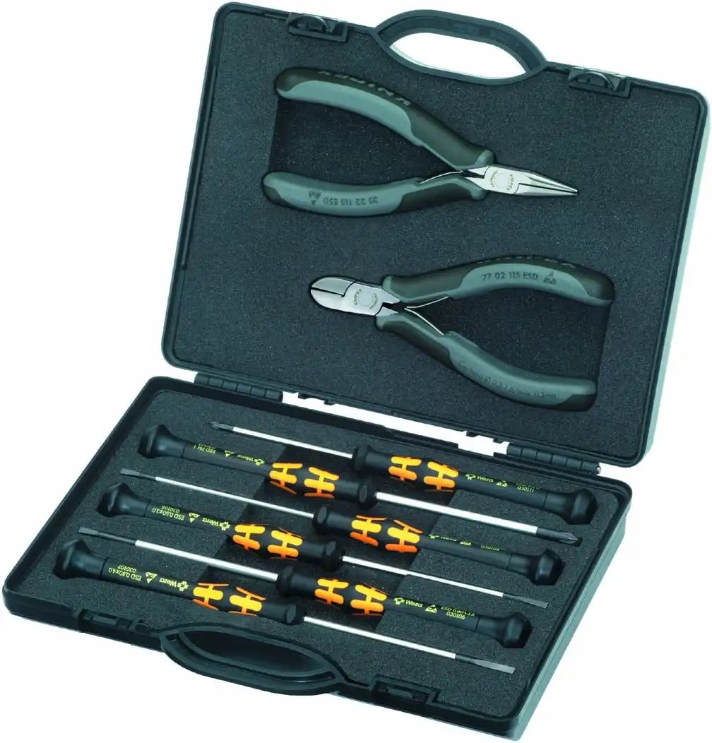 KNIPEX 00 20 18 ESD 8-Piece Electronic Tool Set