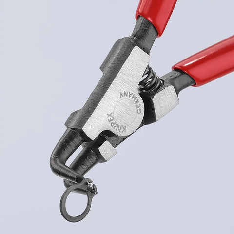 KNIPEX Tools - Circlip Pliers, External, 90 Degree Angled, Forged Tip, 1/8"-25/64" Shaft Dia. (4621A01), 5.00, Black