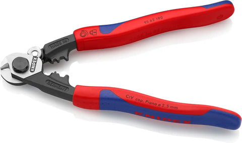 Knipex Tools 95 62 190 Wire Rope Cutters, 7 1/4-Inch, Comfort Grip