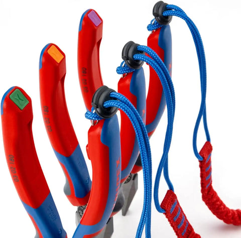 KNIPEX Tools 00 62 10 TR SBA 10 Pc KNIPEXTEND TetheredTool Clips, Red