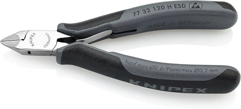 KNIPEX Tools 77 32 120 H ESD Electronics Diagonal Cutters, Carbide Cutting Edges, 4.75-Inch