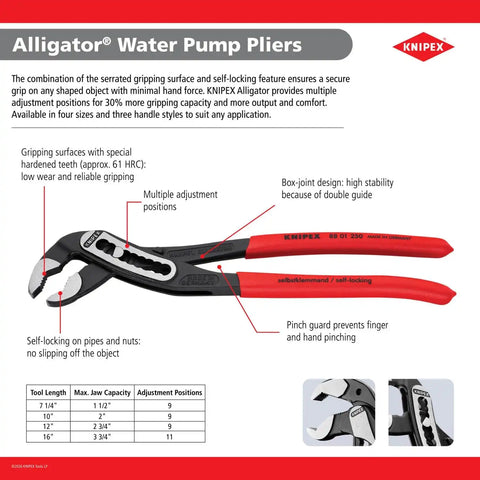 KNIPEX 88 05 180 Comfort Grip Alligator Pliers