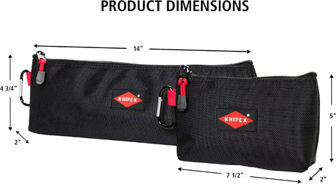 KNIPEX Tools 9K 00 80 179 US Zipper Tool Bag 2-Pack, Empty