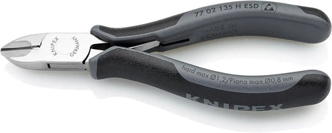 KNIPEX Tools 77 02 135 H ESD Electronics Diagonal Cutters, Carbide Cutting Edges, 5.25-Inch