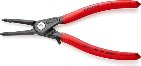 KNIPEX Tools 48 31 J2 Precision Circlip Snap-Ring Pliers with Limiter, Internal Straight