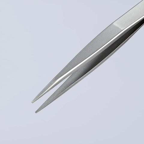 KNIPEX Tools 92 21 01 Premium Stainless Steel Gripping Tweezers-Pointed Tips, 4-3/4"
