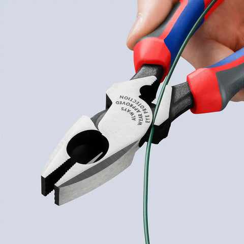 KNIPEX 09 12 240 SBA High Leverage Lineman New England with Tape Puller and Crimper
