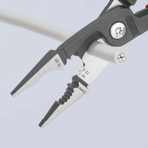KNIPEX 13 82 8, 6 in 1 Electrical Installation Pliers with Comfort Grip Handles